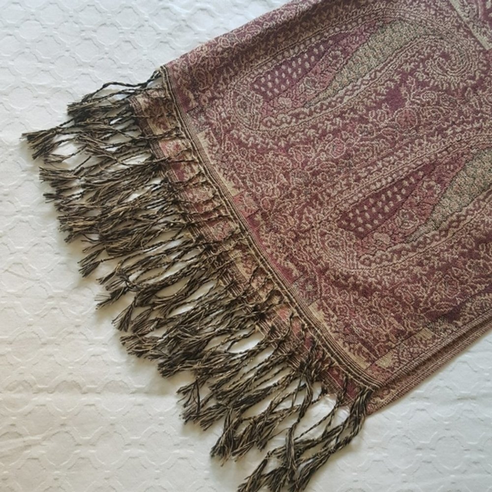 Maroon And Gold Scarf -Perfect Condition Well Protected - Picture 9 of 11